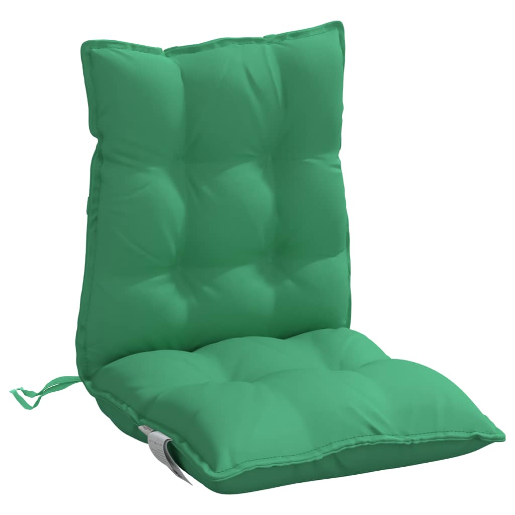 vidaXL Coussins de chaise à dossier bas lot de 4 vert tissu oxford