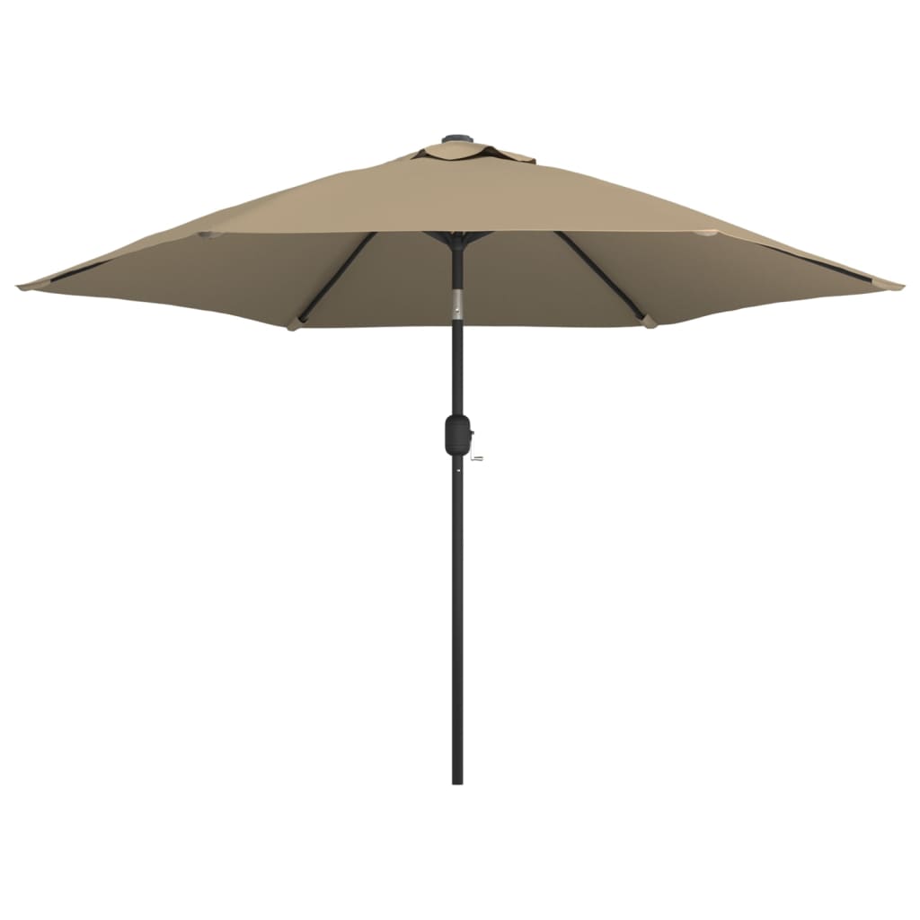 vidaXL Parasol d'extérieur avec poteau en métal 300 cm Taupe