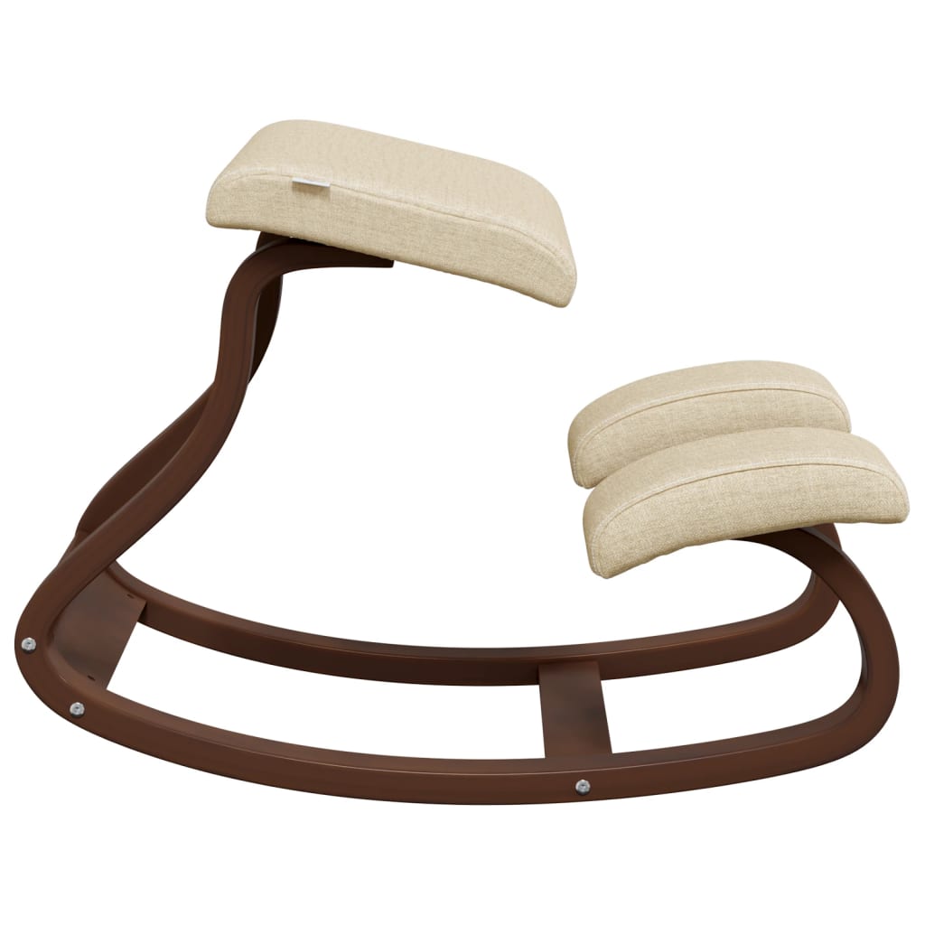 vidaXL Chaise assis-genoux crème 48x71x51 cm contreplaqué de bouleau