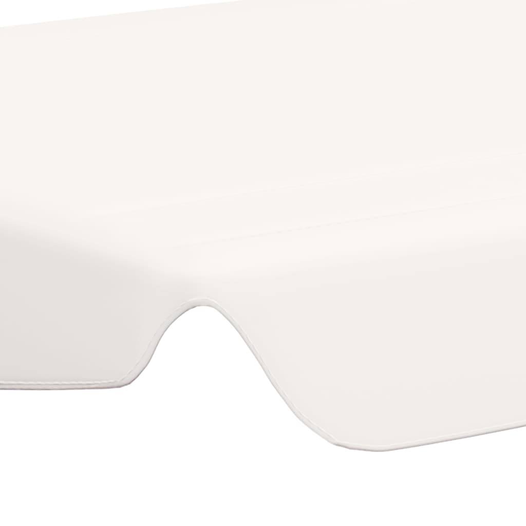 vidaXL Toit de rechange de balançoire blanc 188/168x145/110 cm