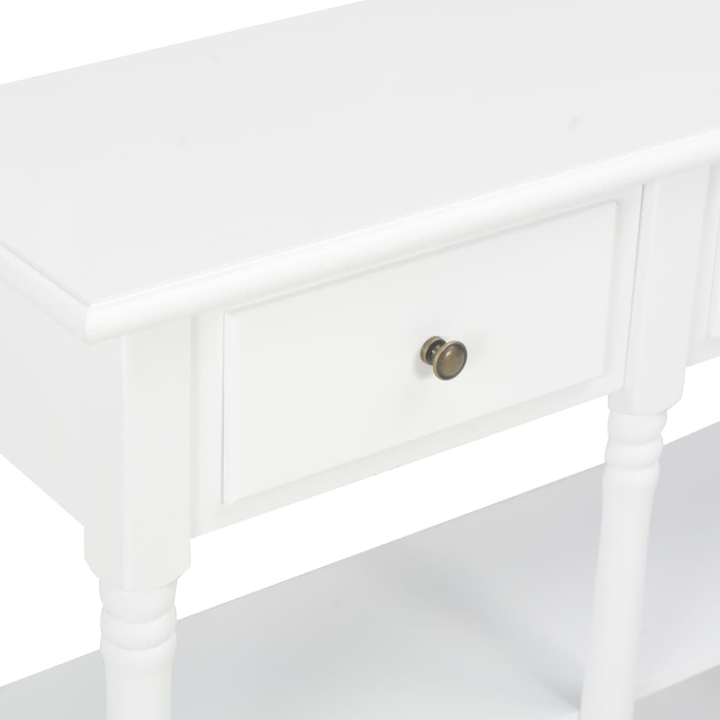 vidaXL Table console Blanc 120x30x76 cm MDF