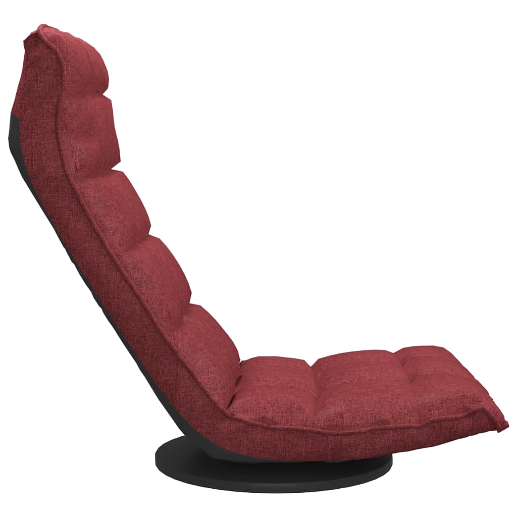 vidaXL Chaise de sol pivotante Rouge bordeaux Tissu