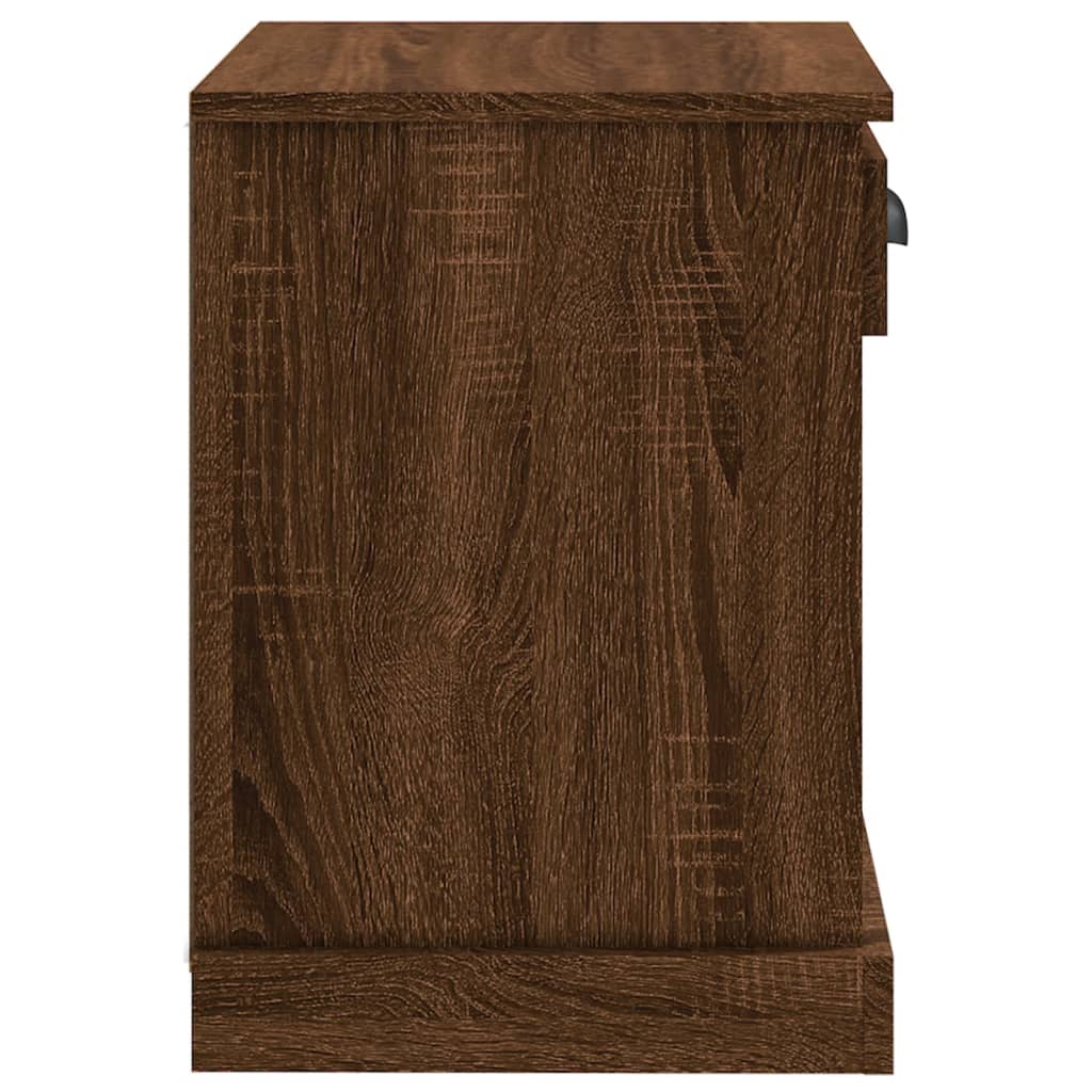 vidaXL Table de chevet chêne marron 43x36x50 cm