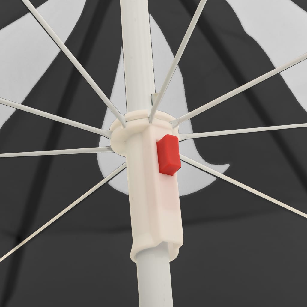 vidaXL Parasol d'extérieur avec mât en acier Anthracite 180 cm