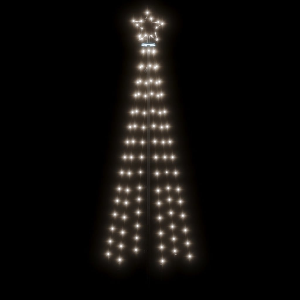 vidaXL Arbre de Noël cône 108 LED Blanc froid 70x180 cm
