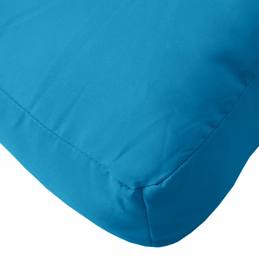 vidaXL Coussin de palette bleu 80x80x12 cm tissu