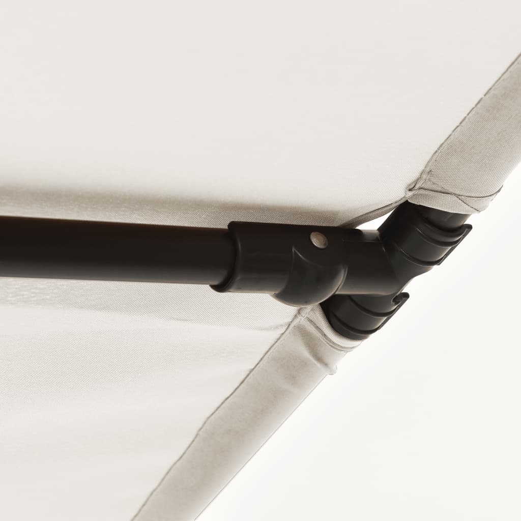 vidaXL Parasol d'extérieur avec mât en aluminium 2x1,5 m Blanc sable