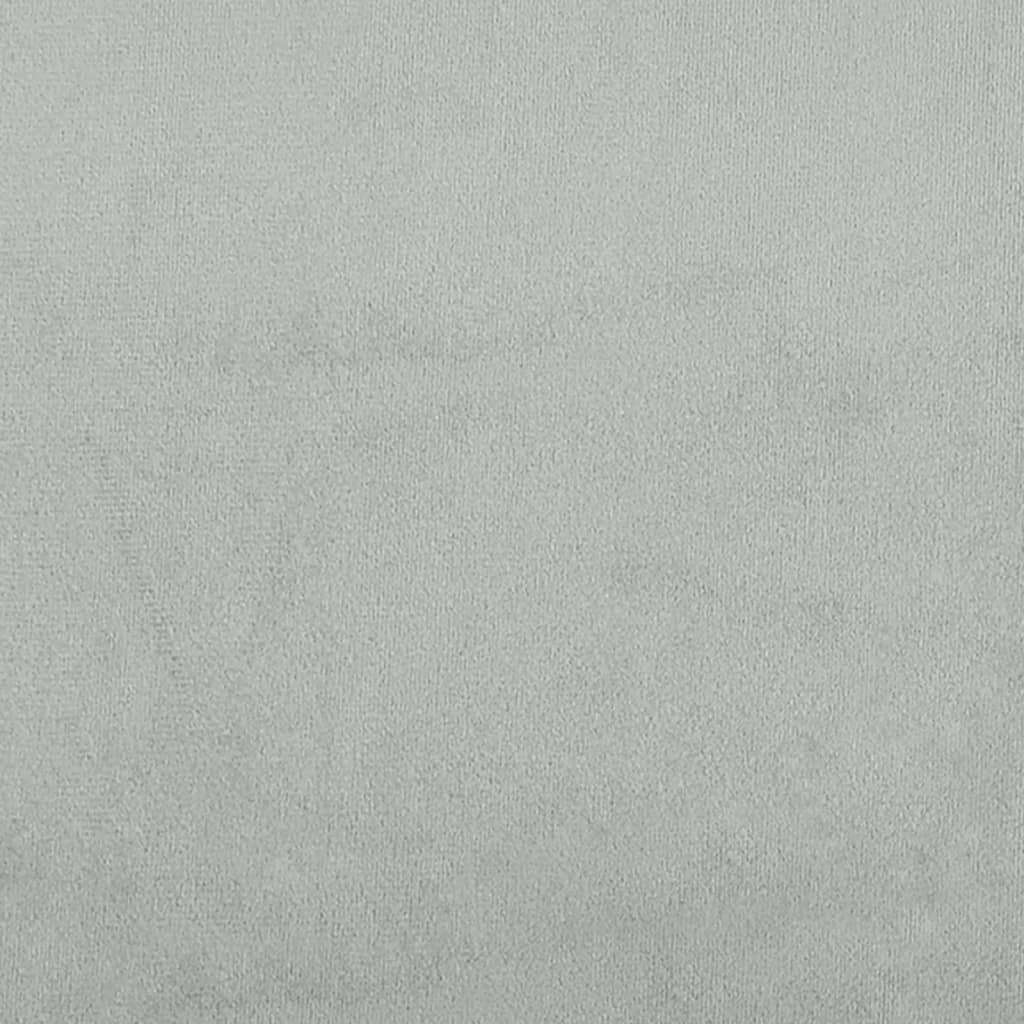 vidaXL Banc avec dossier gris clair 119,5x64,5x75 cm velours