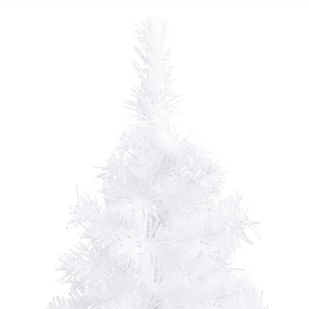 vidaXL Sapin de Noël artificiel d'angle Blanc 180 cm PVC
