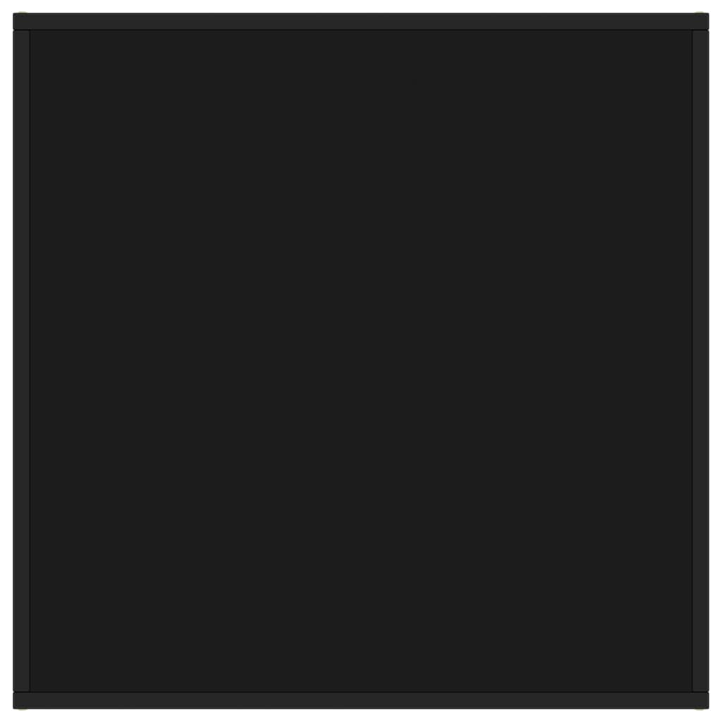 vidaXL Table basse Noir avec verre noir 80x80x35 cm