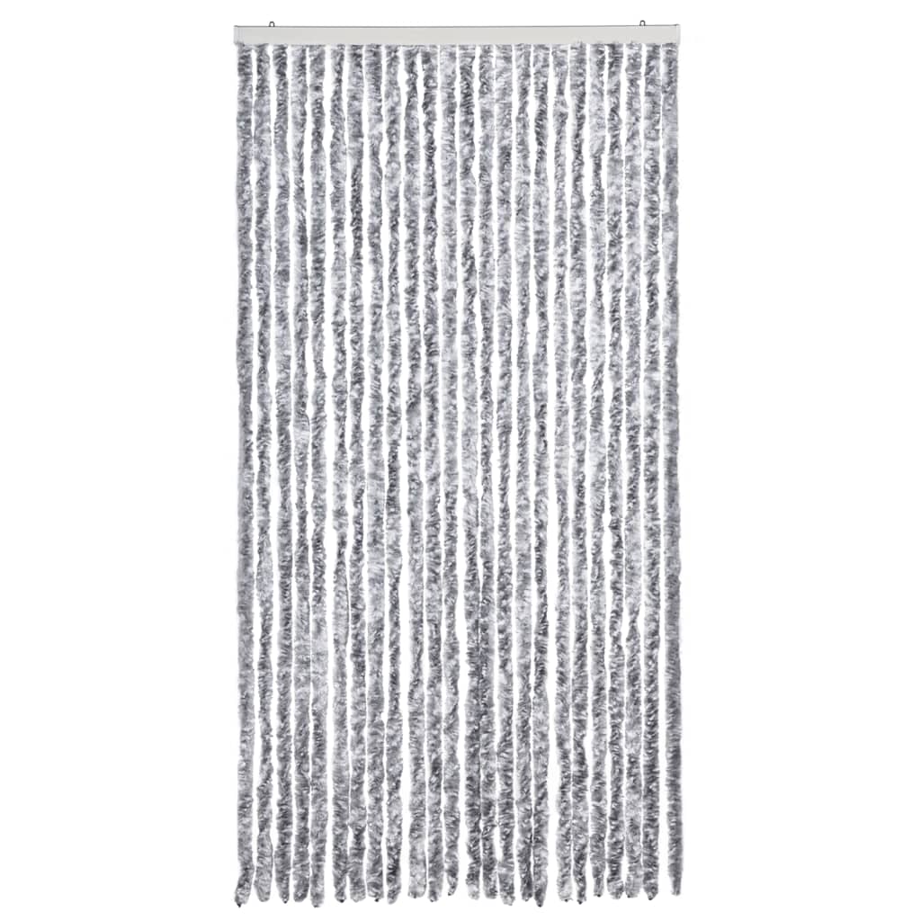 vidaXL Moustiquaire Blanc et gris 100x220 cm Chenille