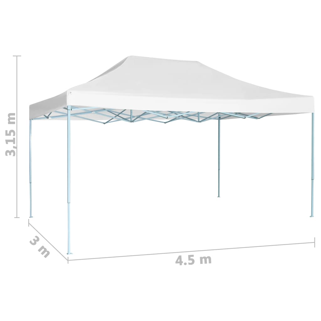 vidaXL Tente de réception pliable 3x4,5 m Blanc