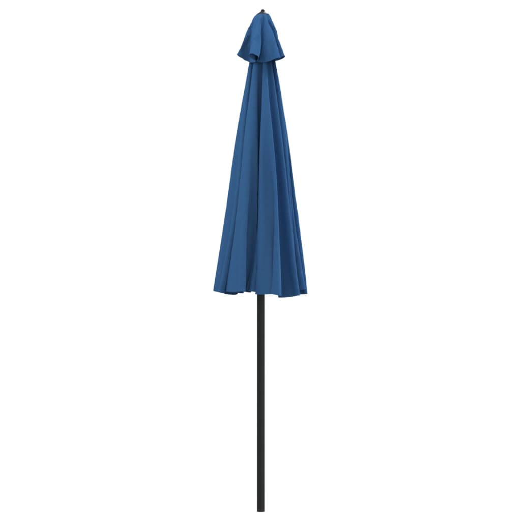 vidaXL Parasol d'extérieur avec mât en aluminium 270 cm Bleu azuré