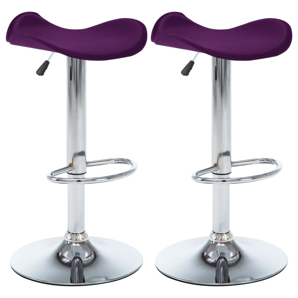vidaXL Tabourets de bar lot de 2 violet similicuir
