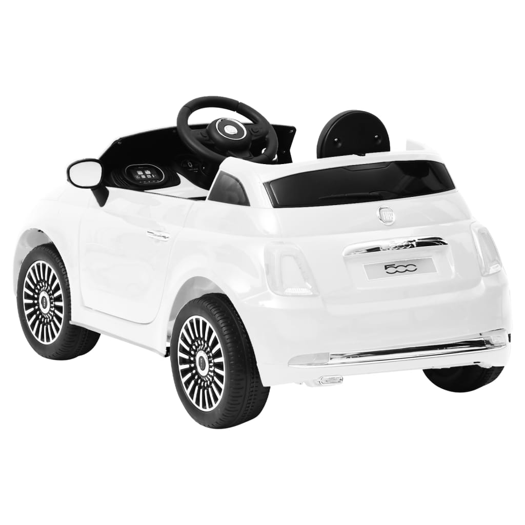 vidaXL Voiture électrique pour enfants Fiat 500 Blanc