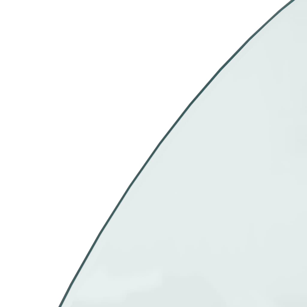 vidaXL Plaque de verre de cheminée Demi-rond 1200x600 mm