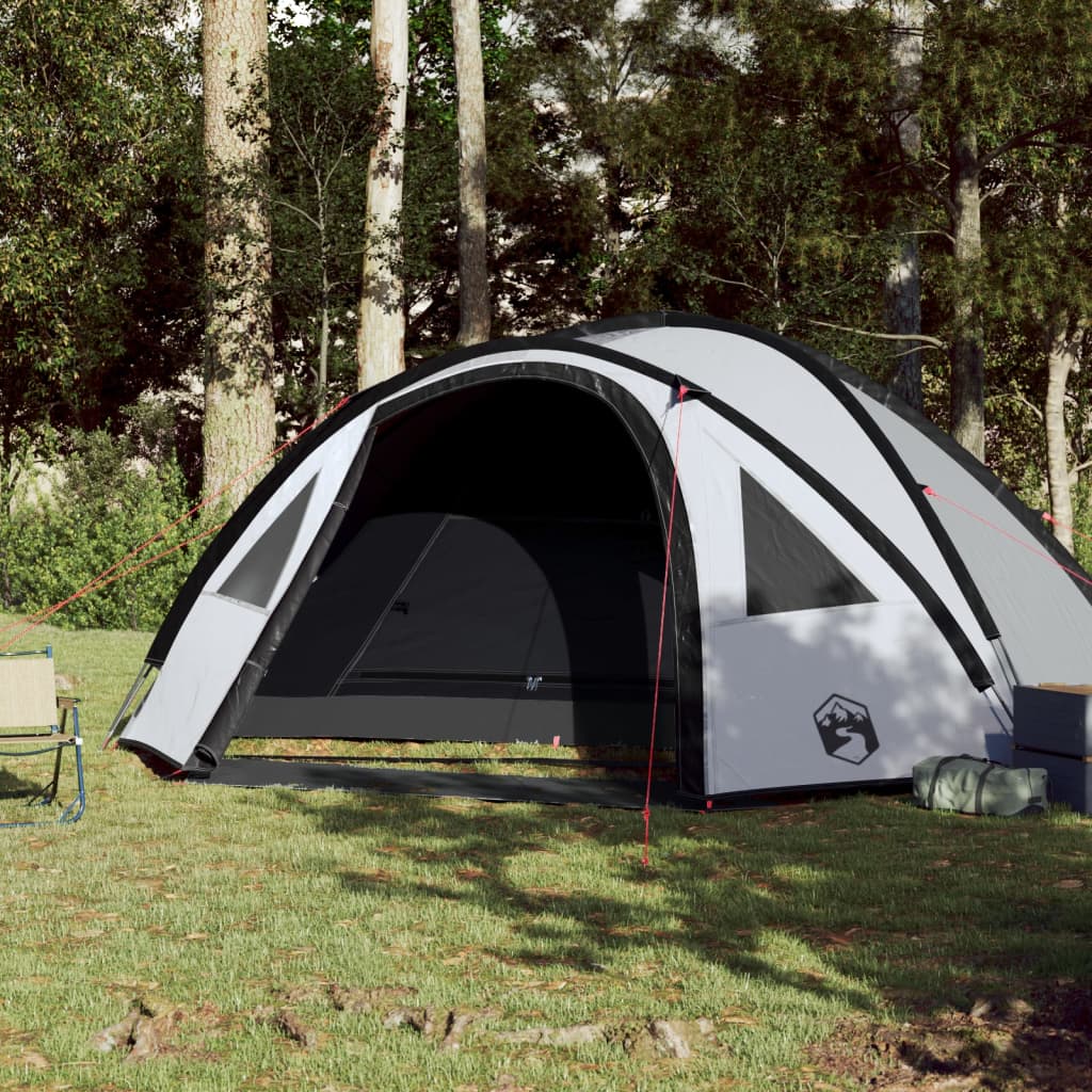 vidaXL Tente de camping 4 personnes blanc tissu occultant imperméable