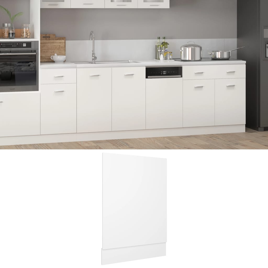 vidaXL Panneau de lave-vaisselle Blanc 45x3x67 cm Aggloméré