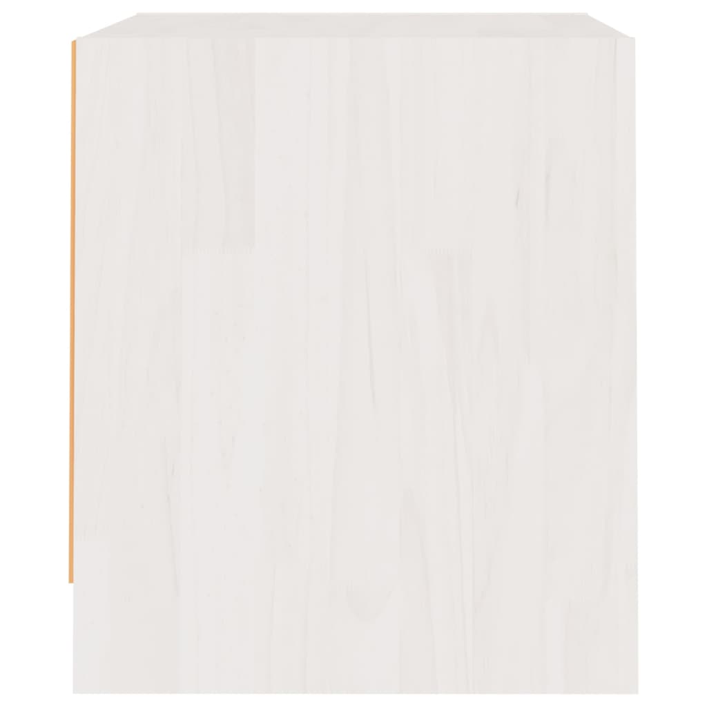 vidaXL Table de chevet Blanc 40x30,5x35,5 cm Bois de pin solide