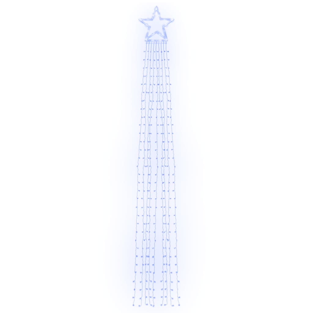 vidaXL Guirlande de sapin de Noël 320 LED bleu 375 cm