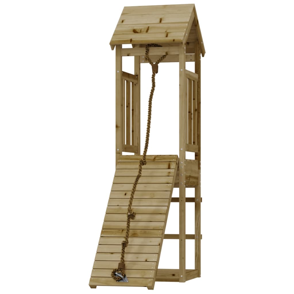 vidaXL Maisonnette de jeu avec mur d'escalade bois de pin imprégné