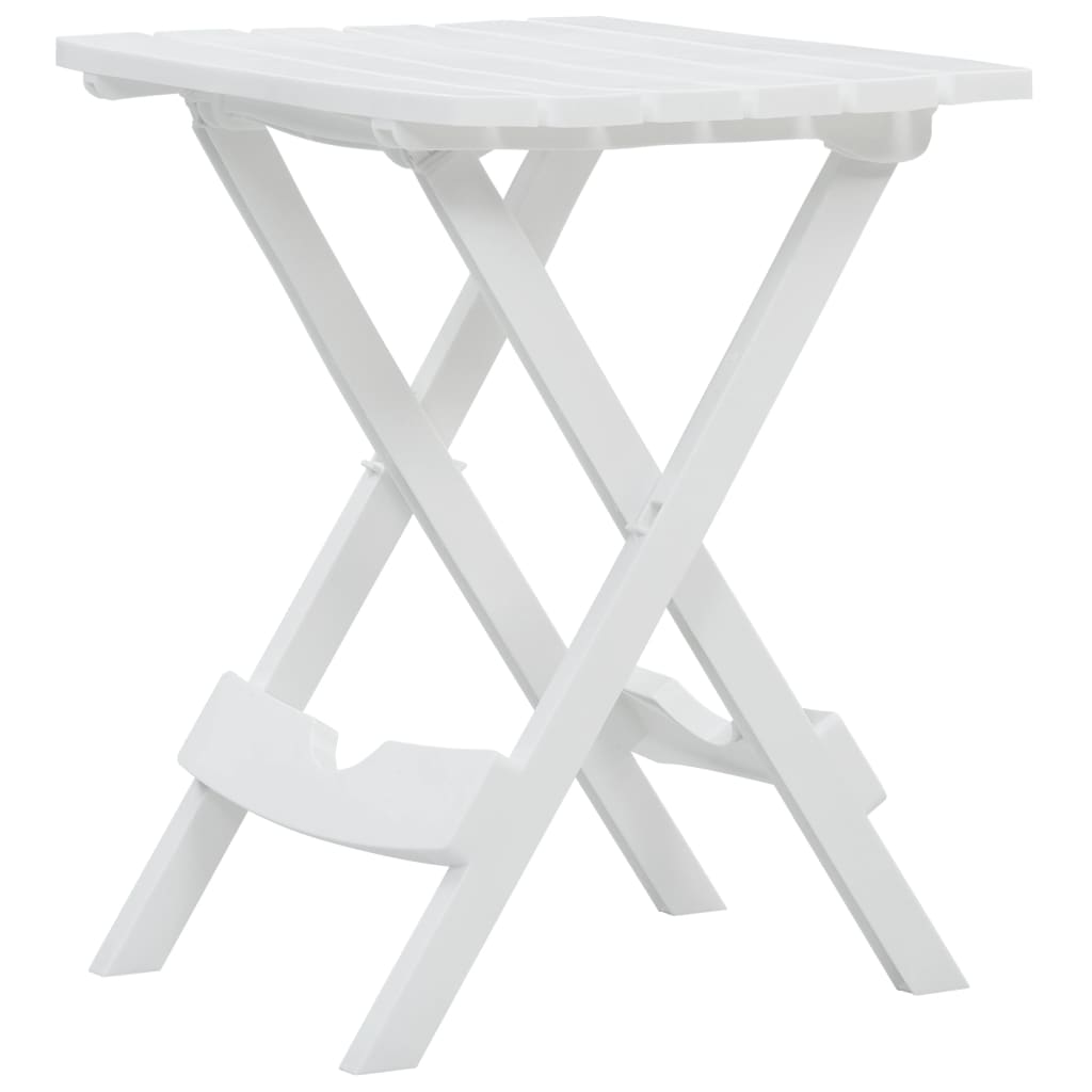 vidaXL Table pliable de jardin 45,5x38,5x50 cm Blanc
