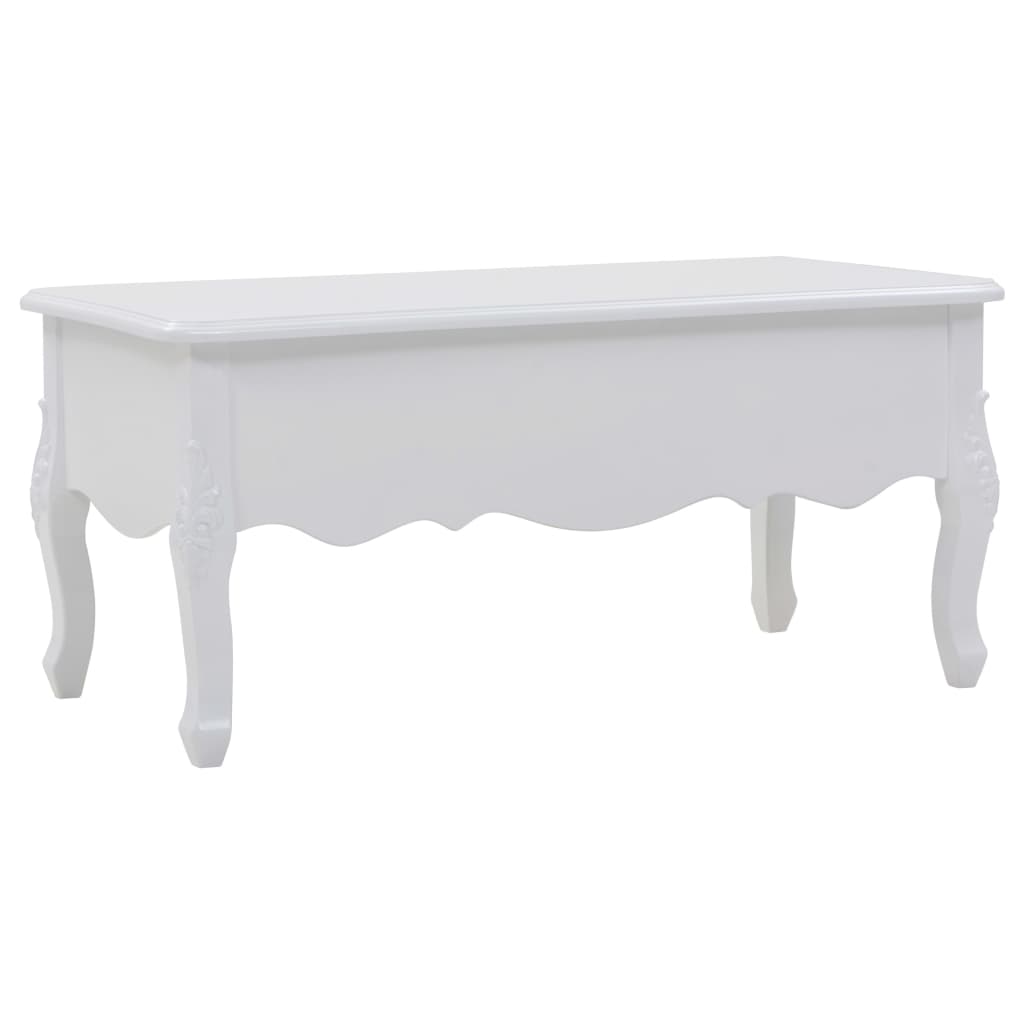 vidaXL Table basse 100 x 50 x 46 cm Blanc