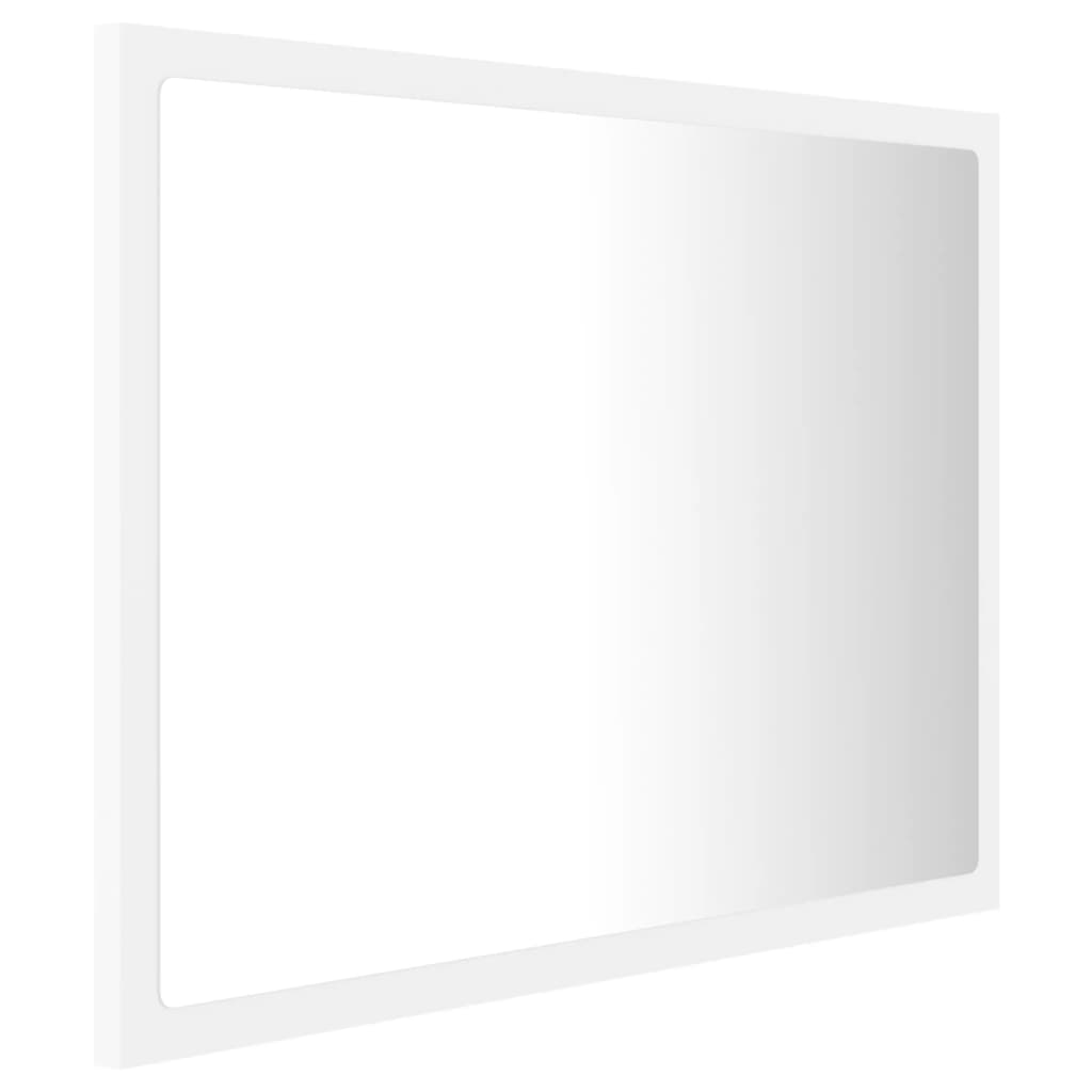 vidaXL Miroir à LED de salle de bain Blanc 60x8,5x37 cm Acrylique