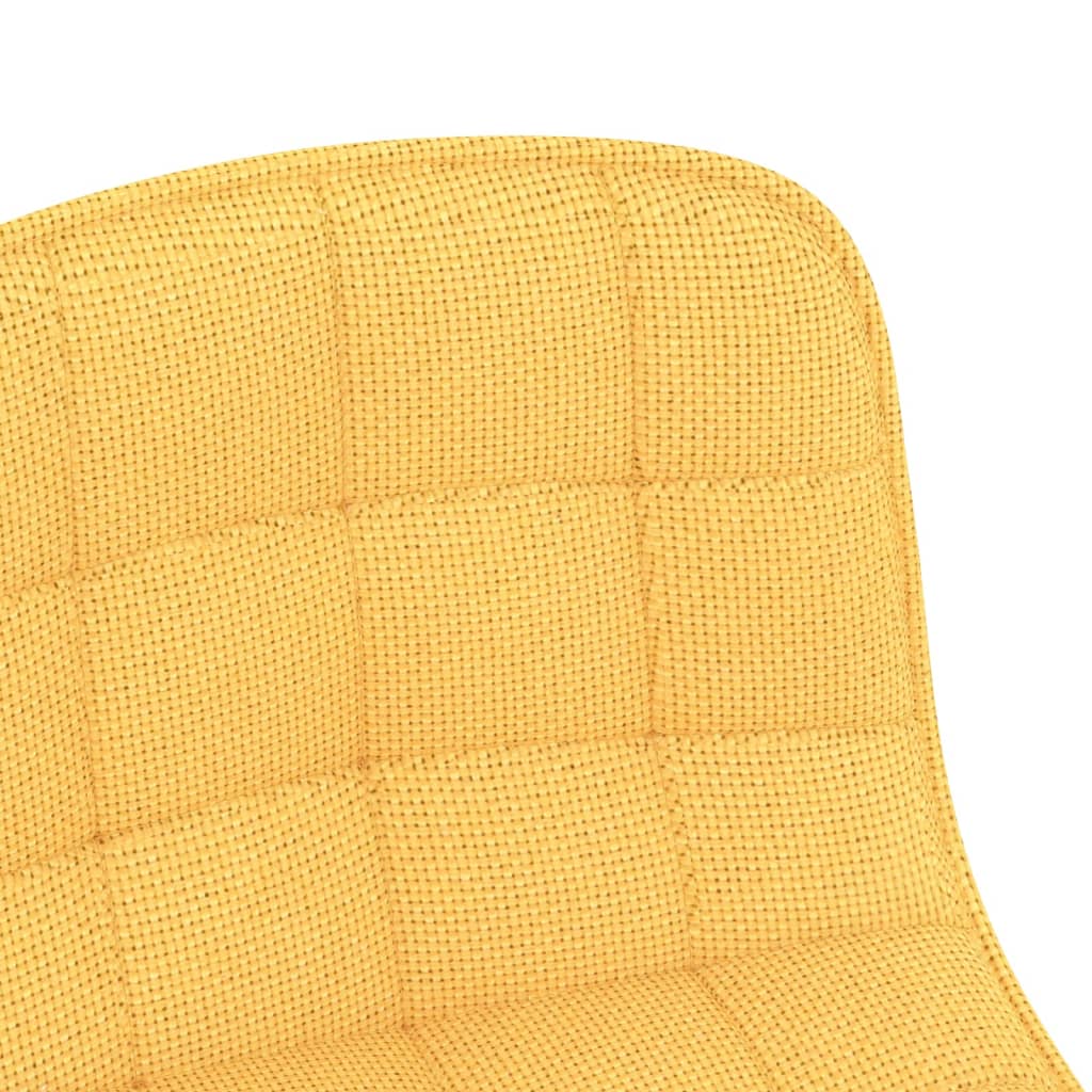 vidaXL Chaises pivotantes à manger lot de 4 jaune tissu