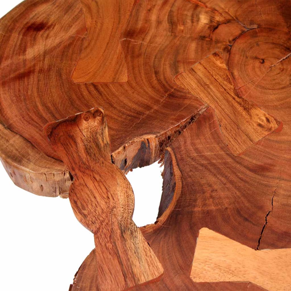 vidaXL Table basse Bois d'acacia massif (55-60)x40 cm