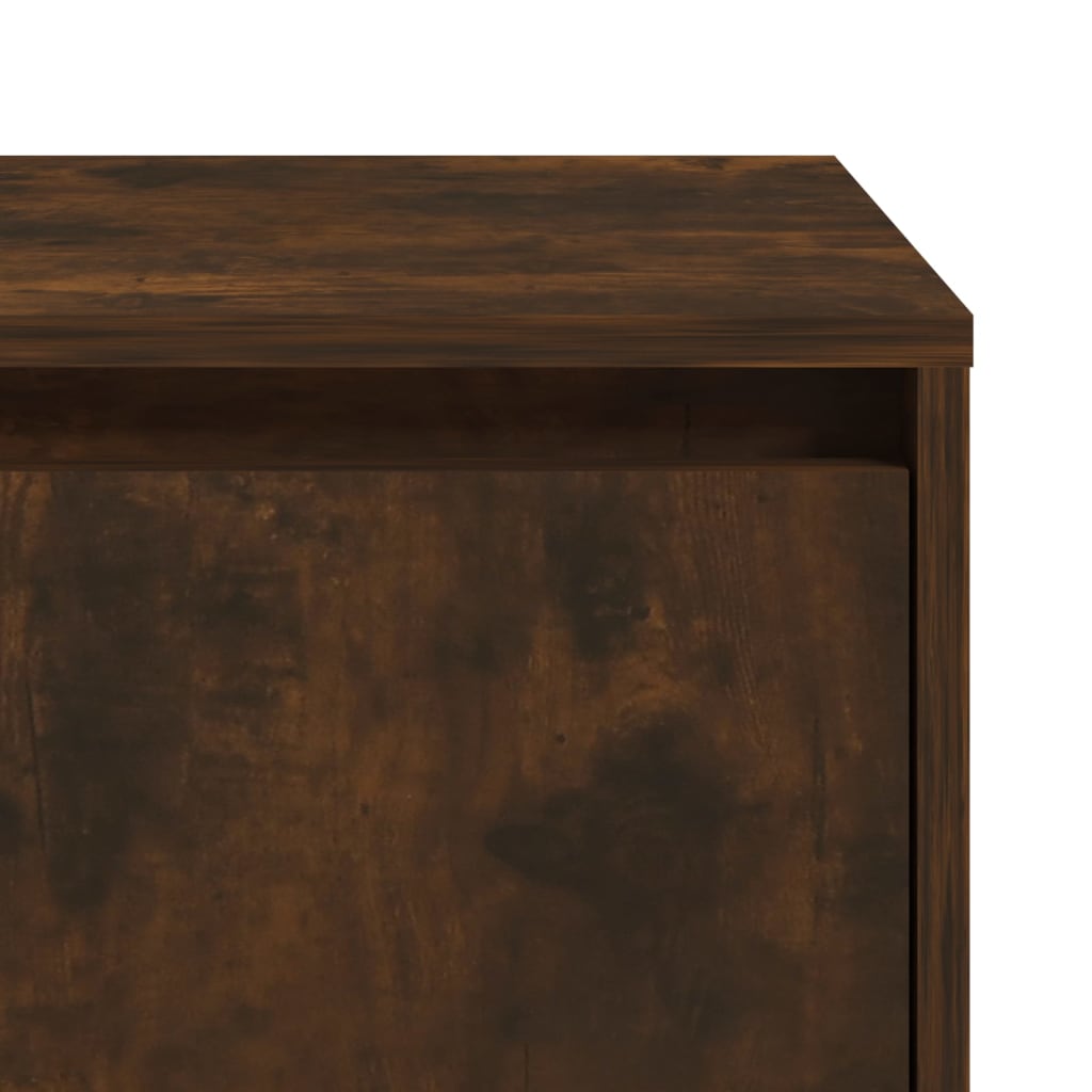 vidaXL Table de chevet chêne fumé 45x34x44,5 cm bois d'ingénierie