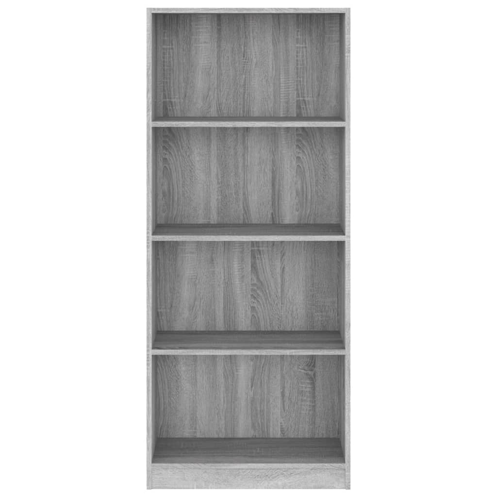 vidaXL Bibliothèque 4 niveaux Sonoma gris 60x24x142 cm