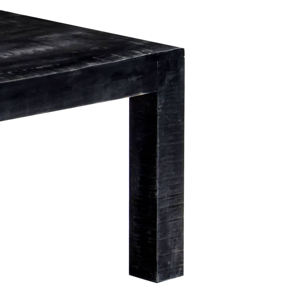 vidaXL Table basse Noir 110 x 50 x 35 cm Bois de manguier solide