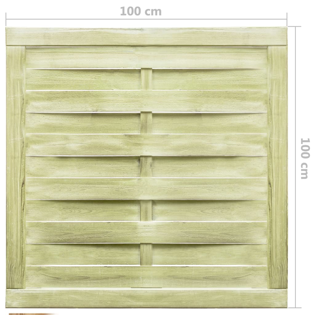 vidaXL Portillon Bois de pin imprégné 100x100 cm Vert