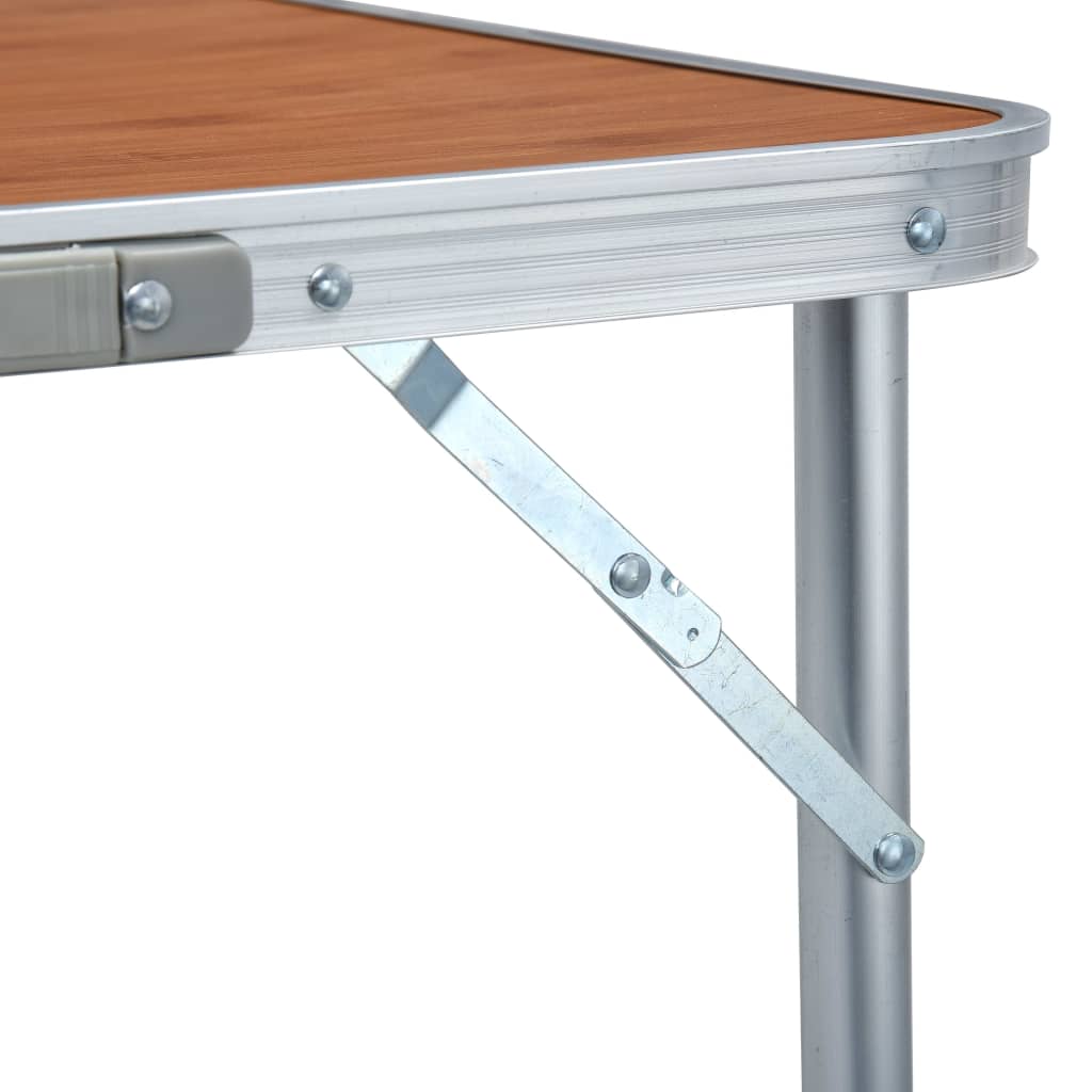 vidaXL Table pliable de camping Aluminium 180x60 cm