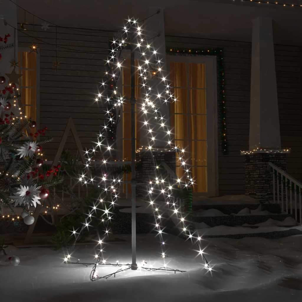 vidaXL Arbre de Noël cône 160 LED d'intérieur/d'extérieur 78x120 cm