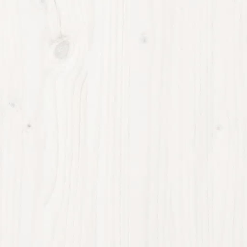 vidaXL Cadre de lit Blanc Bois de pin massif 140x200 cm