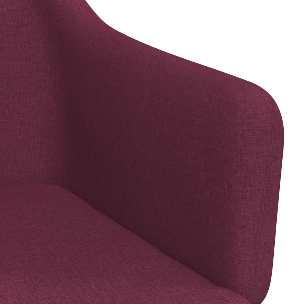 vidaXL Chaise pivotante de salle à manger Violet Tissu