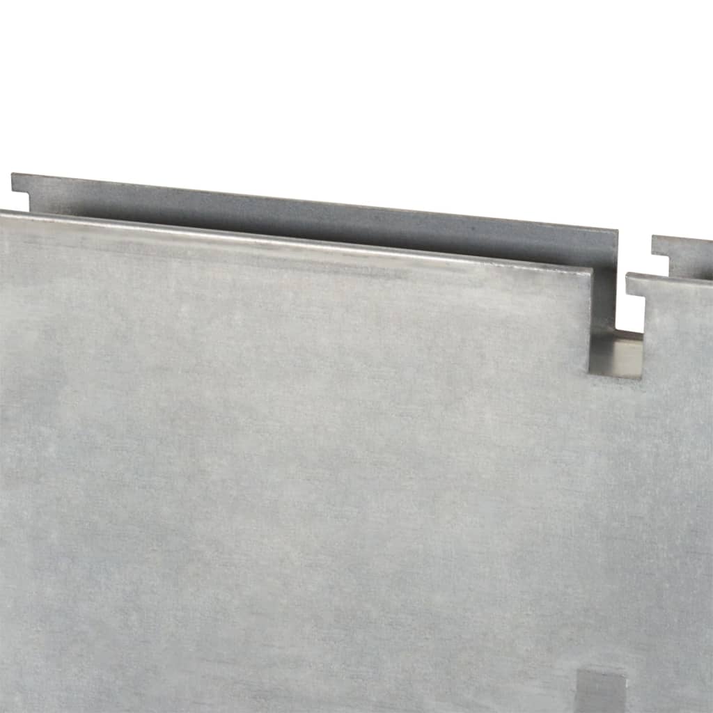 vidaXL Poteau de clôture en gabion argenté 260 cm acier galvanisé
