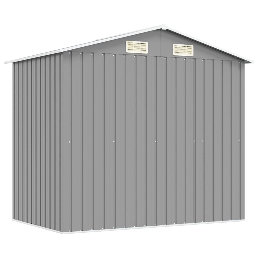 Abri De Stockage Jardin VidaXL 257x205x178 Cm - Acier Galvanisé Anthracite, Portes Coulissantes, Ventilation - 7