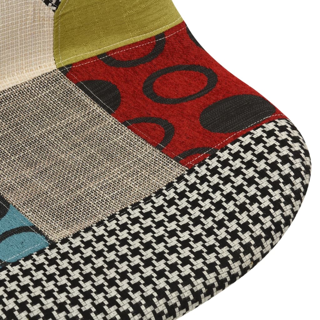 vidaXL Chaises pivotantes de salle à manger 4 pcs Patchwork Tissu