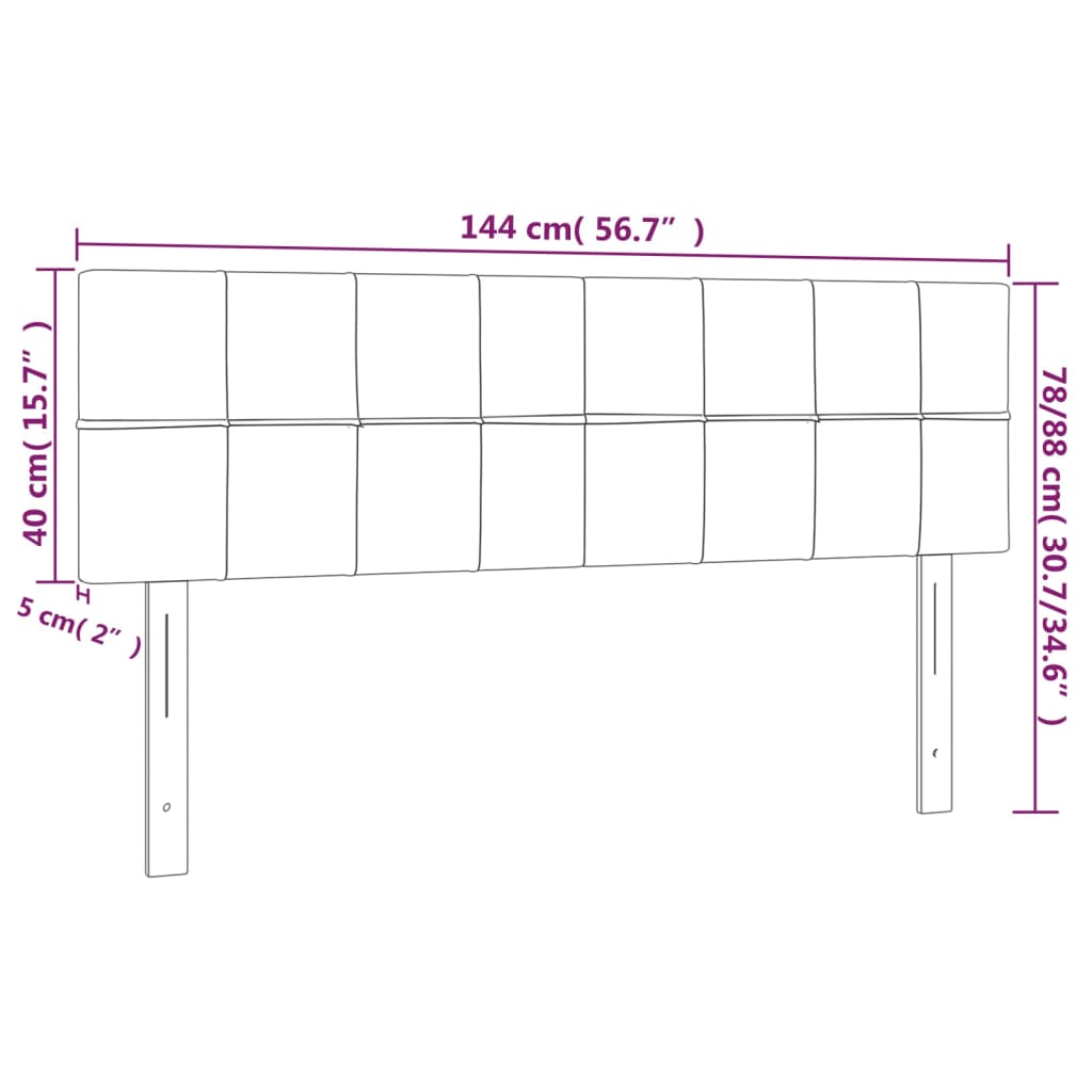 vidaXL Têtes de lit 2 pcs Vert 72x5x78/88 cm Tissu