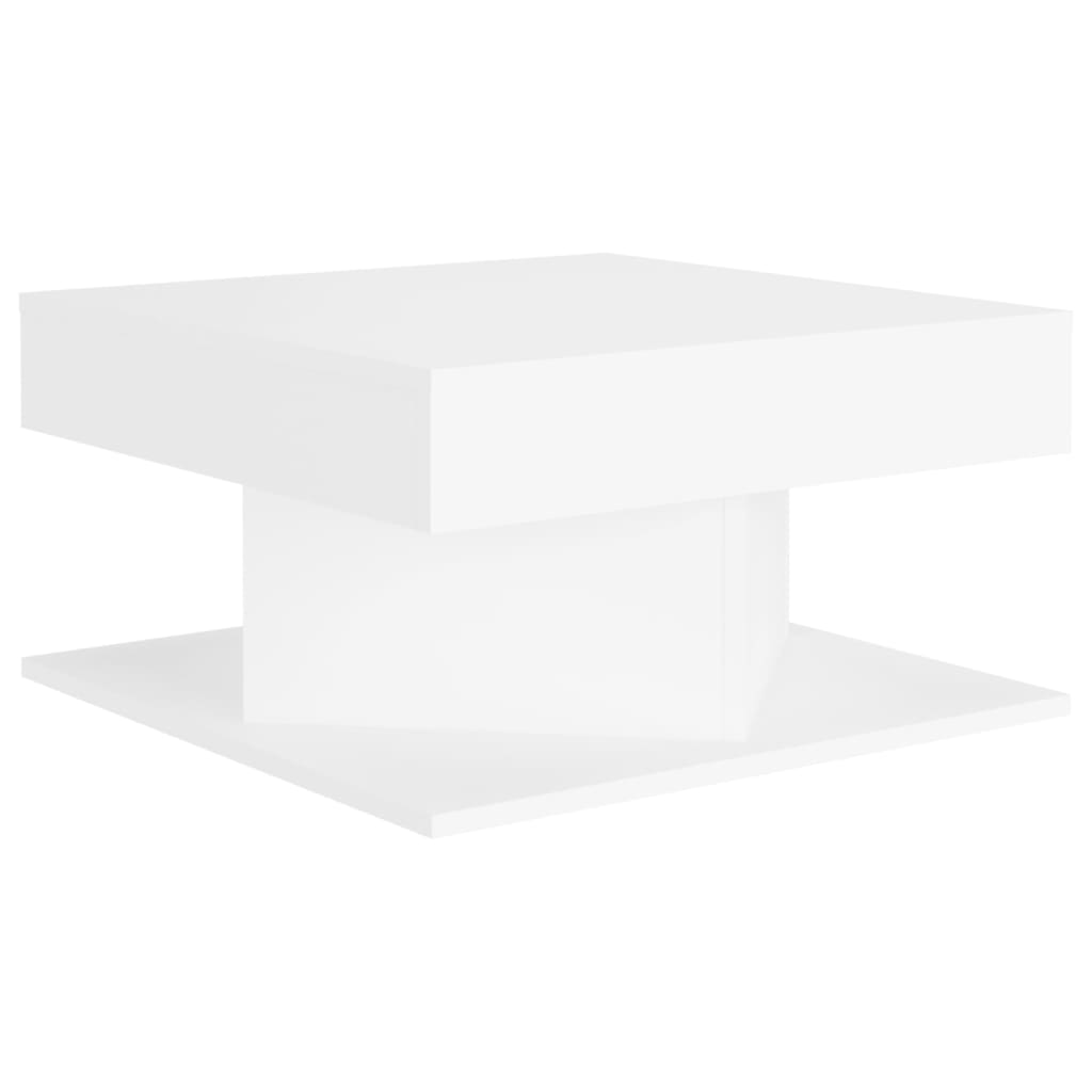 vidaXL Table basse Blanc 57x57x30 cm Aggloméré