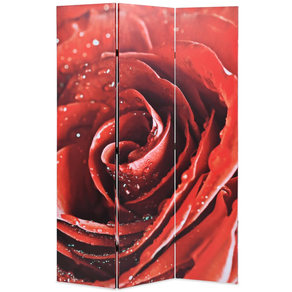 vidaXL Cloison de séparation pliable 120 x 170 cm Rose rouge