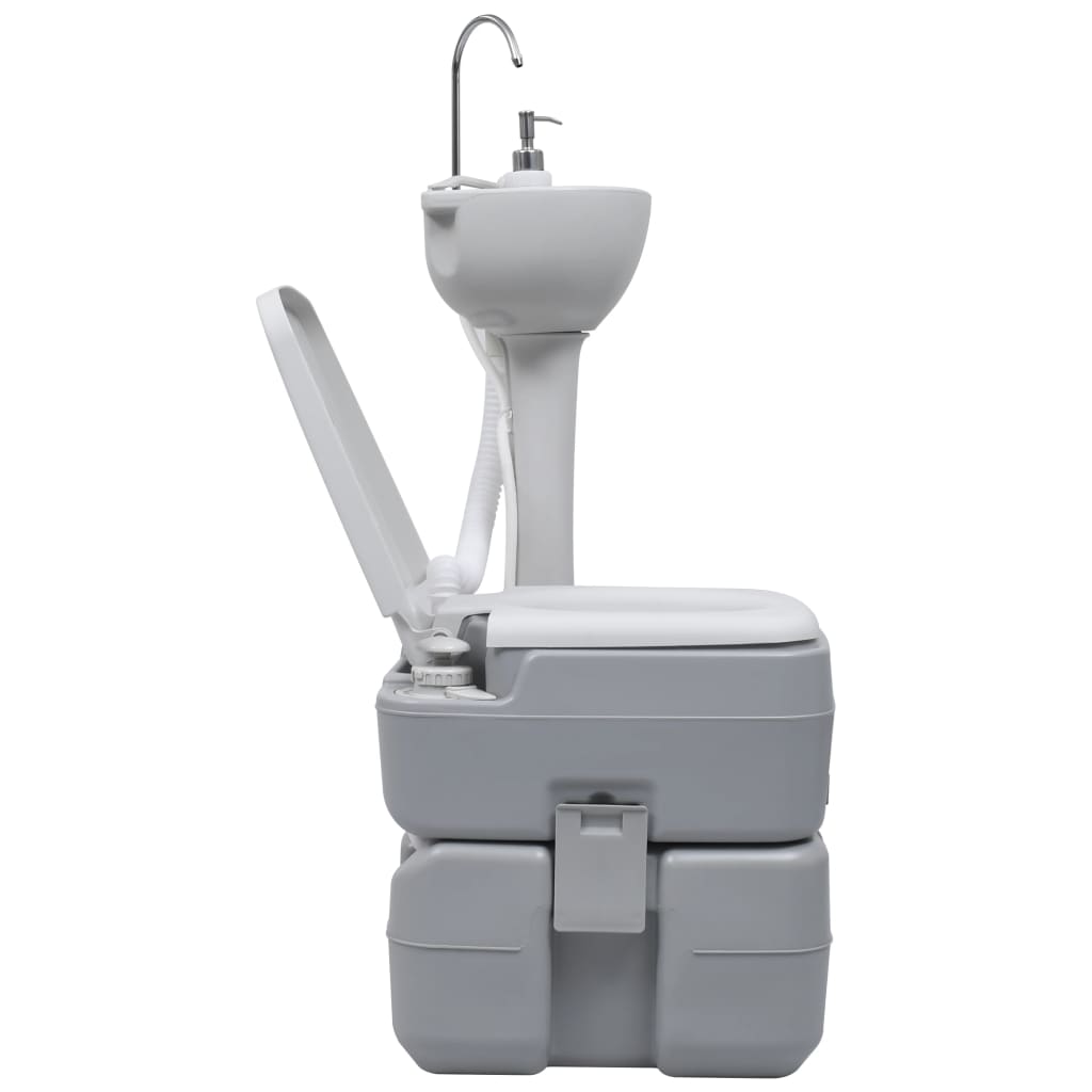 vidaXL Toilette portable de camping et support à laver les mains
