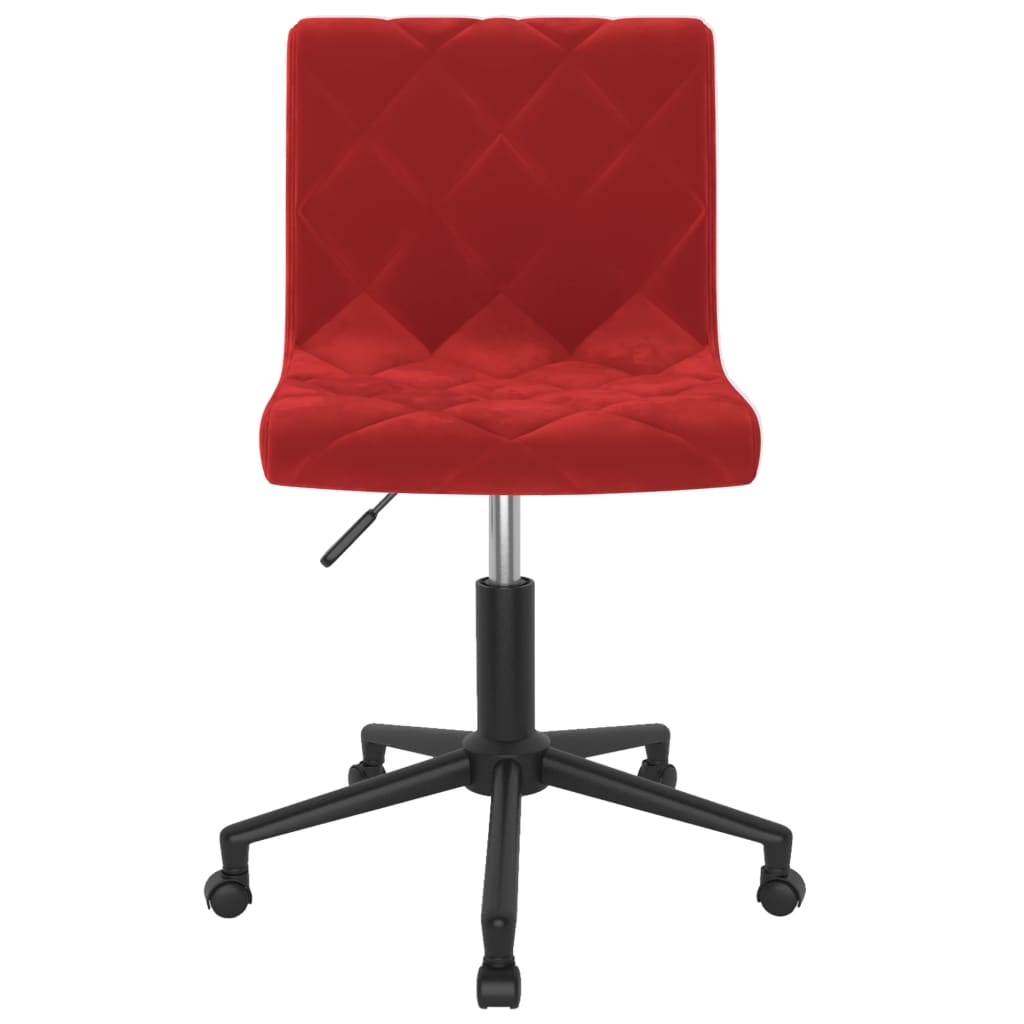 vidaXL Chaise pivotante de salle à manger Rouge bordeaux Velours