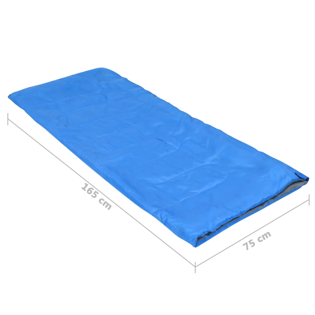 vidaXL Sac de couchage léger enveloppe pour enfants Bleu 670 g 15°C