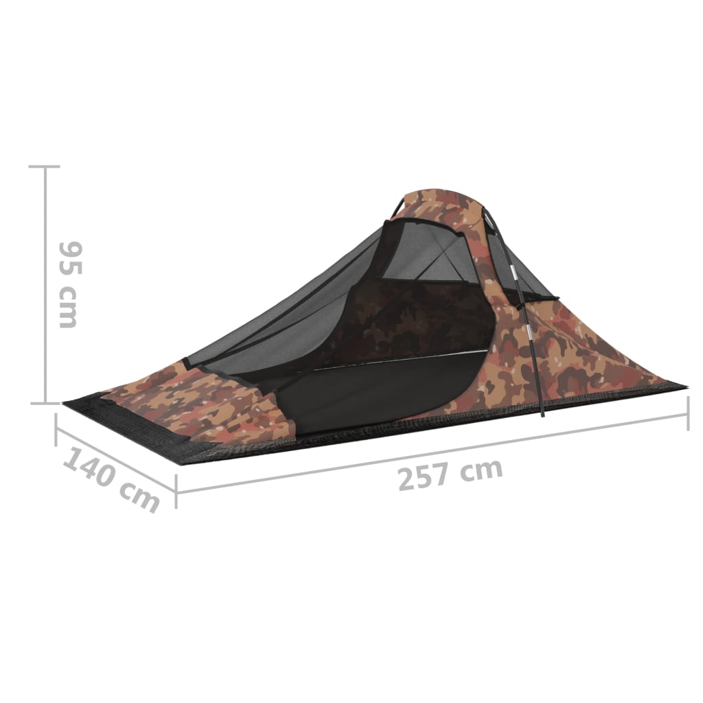 vidaXL Tente de camping 317x240x100 cm Camouflage