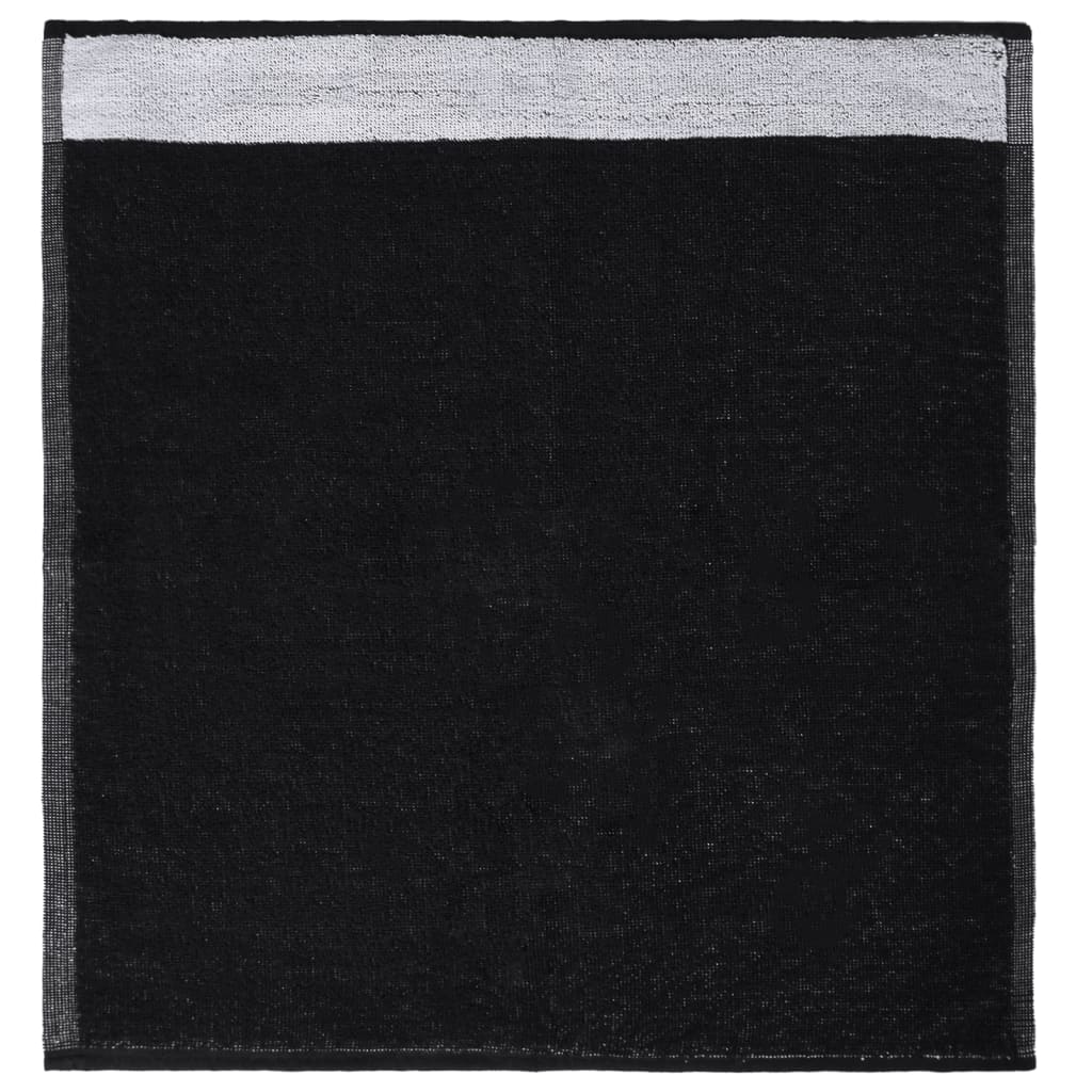 vidaXL Ensemble de serviettes 12 pcs noir coton