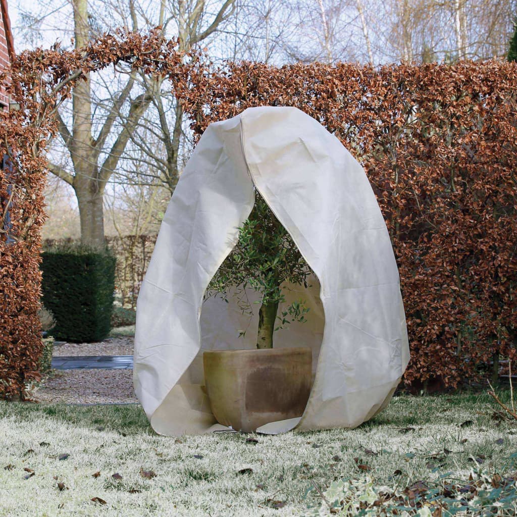 Nature Couverture d'hiver avec fermeture 70 g/m² Beige 3x2,5x2,5 m